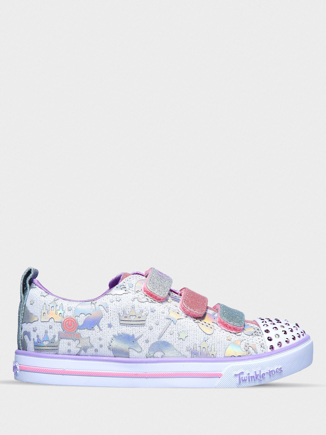 Кроссовки повседневные Skechers Twinkle Toes: Sparkle Lite - Sparkleland модель 20274L WMLT Фото