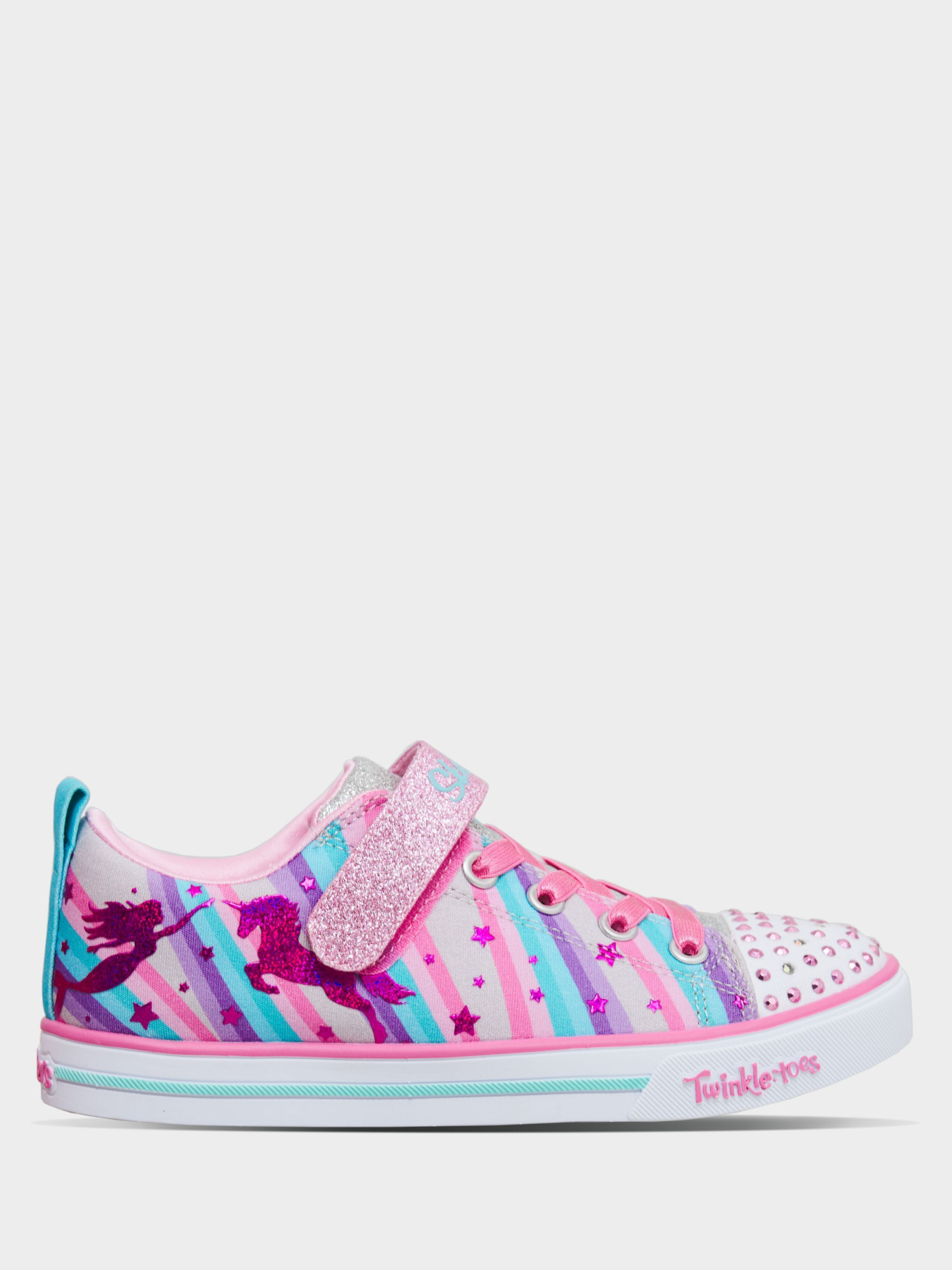 Кроссовки повседневные Skechers Twinkle Toes: Sparkle Lite - Magical Rainbows модель 20275L GYMT Фото