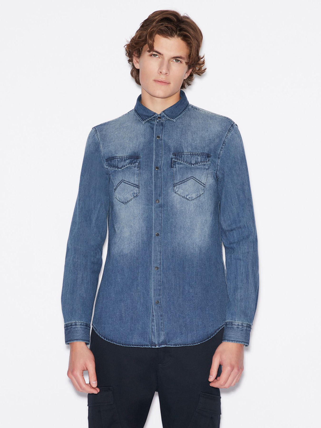 Рубашка повседневная Armani Exchange модель 6GZC20-Z1K1Z-1500 Фото