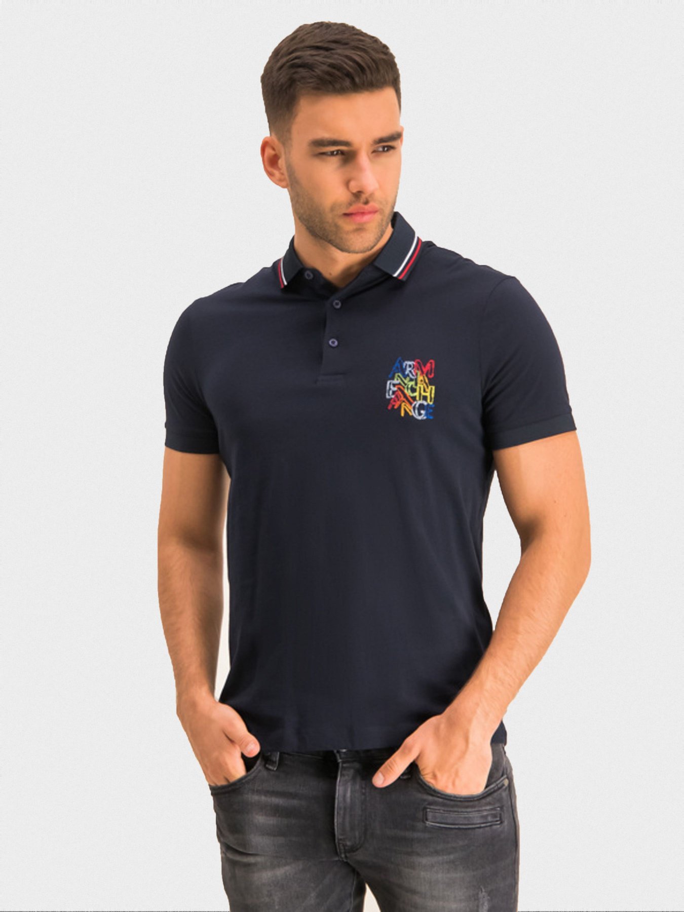 Поло з коротким рукавом Armani Exchange модель 6GZFCA-ZJH4Z-1583 Фото