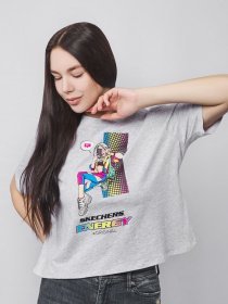 Футболка Skechers Selfie Girl Graphic модель W1TS175 GRY Фото