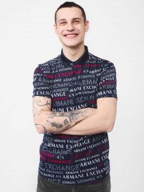 Поло с коротким рукавом Armani Exchange модель 3HZF93-ZJH4Z-8535 Фото