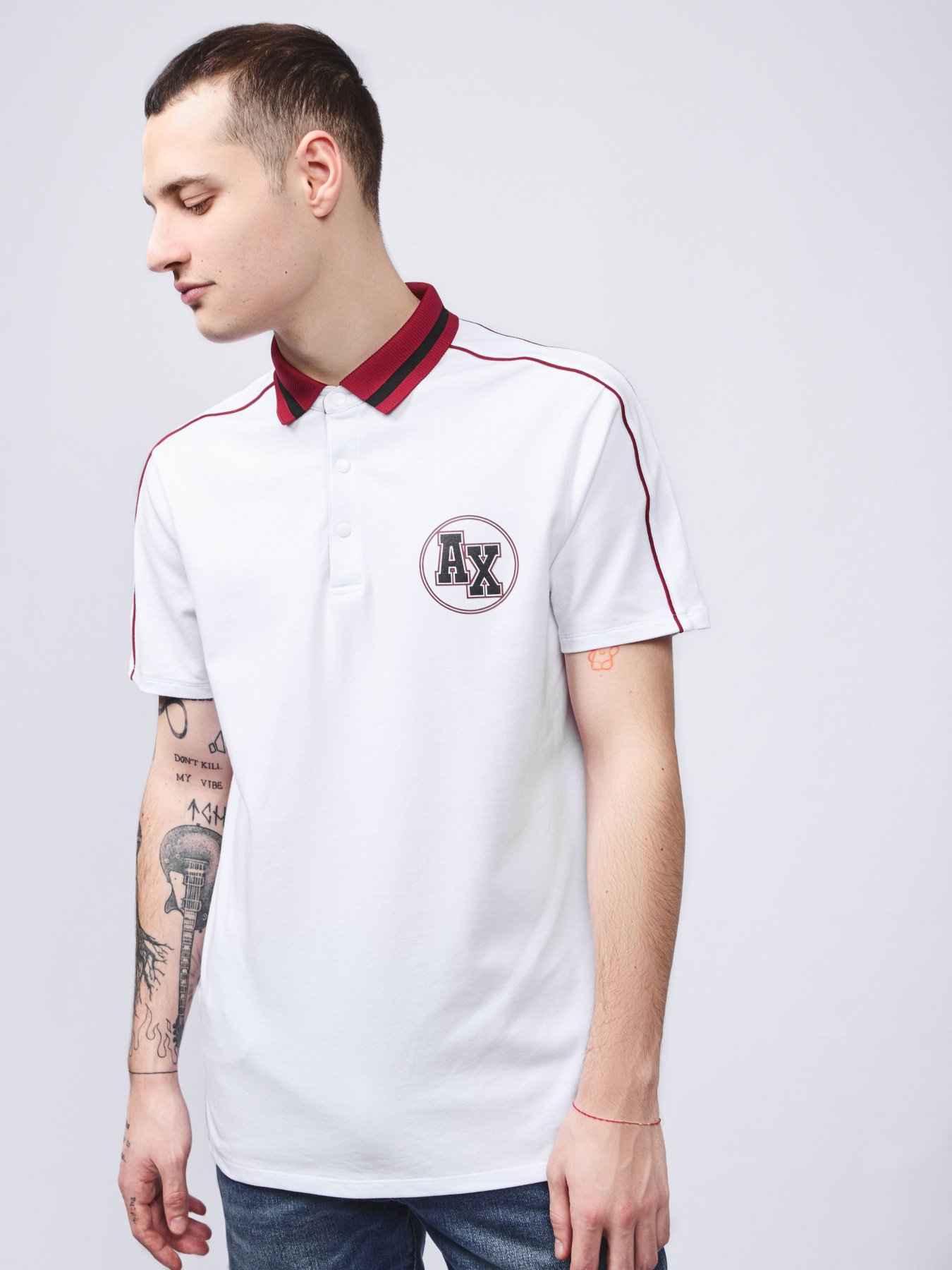 Поло с коротким рукавом Armani Exchange модель 3HZFFC-ZJ1VZ-1100 Фото