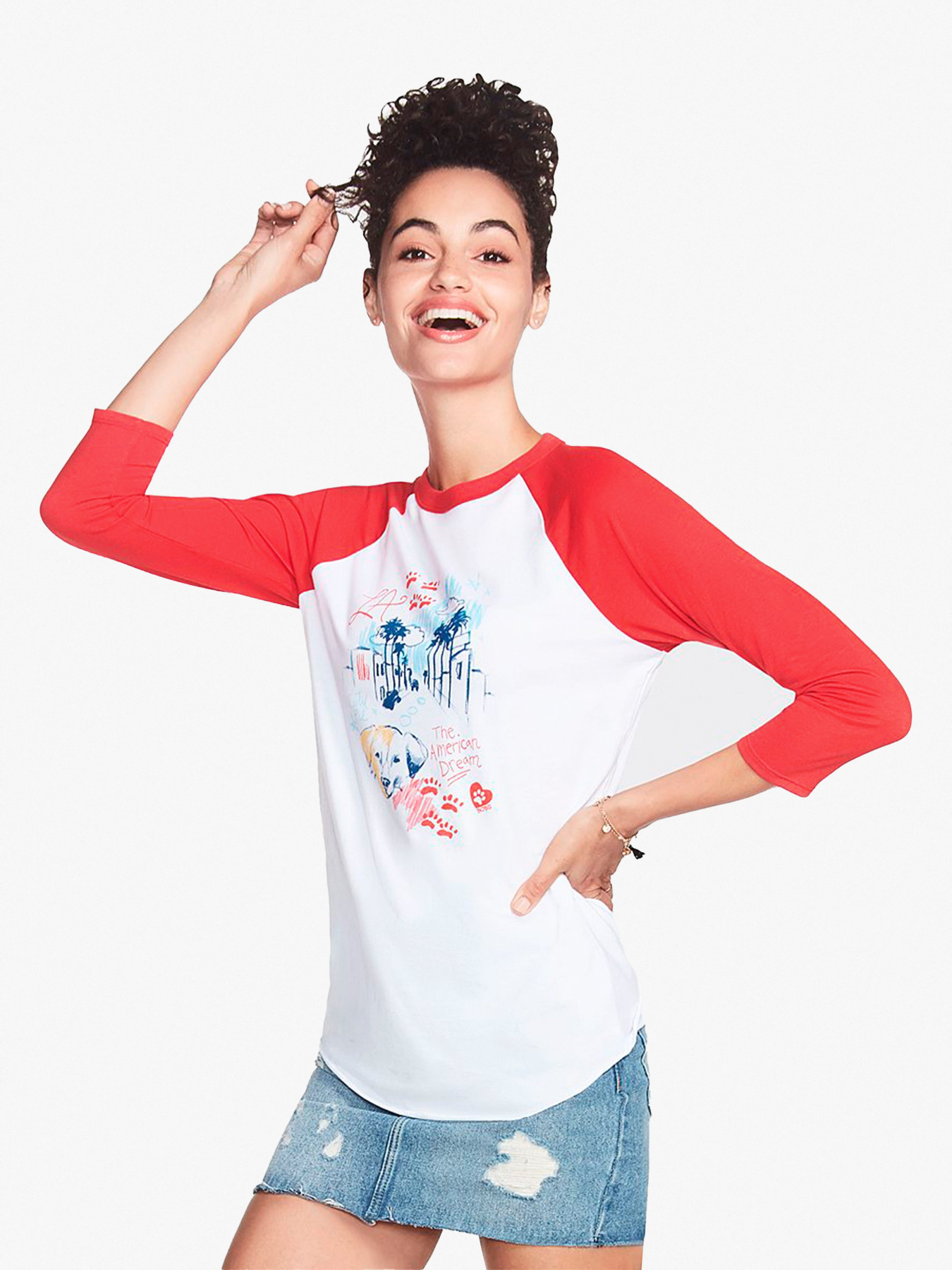 Лонгслів Skechers BOBS Sketch Dog Baseball модель BW2LT29 RED Фото