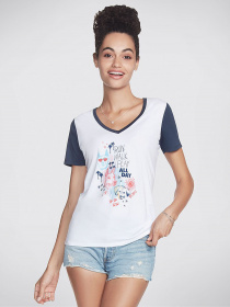 Футболка Skechers BOBS Run Walk V Neck модель BW2TS5 WHT Фото