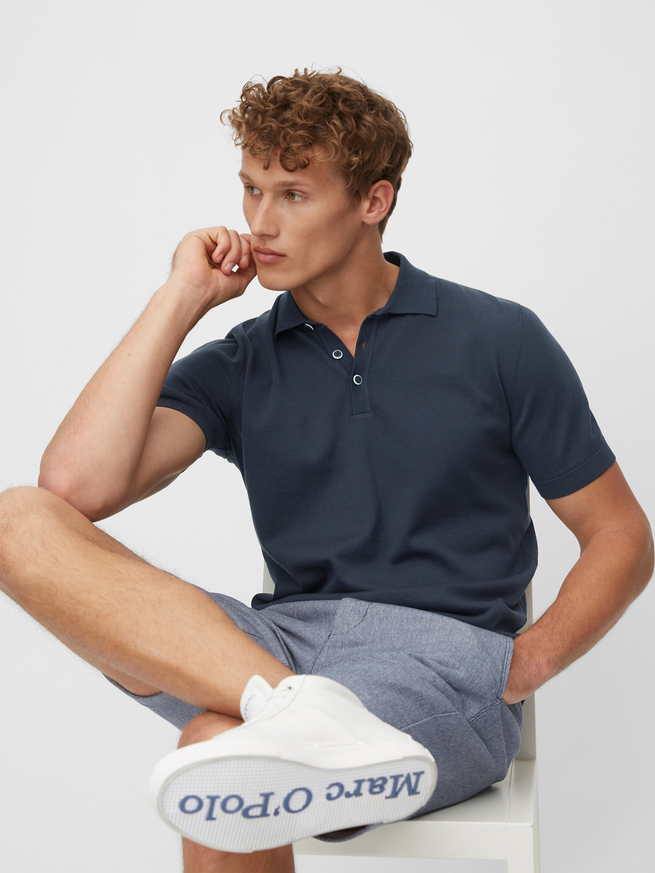 Поло з коротким рукавом Marc O’Polo модель 023505462004-896 Фото