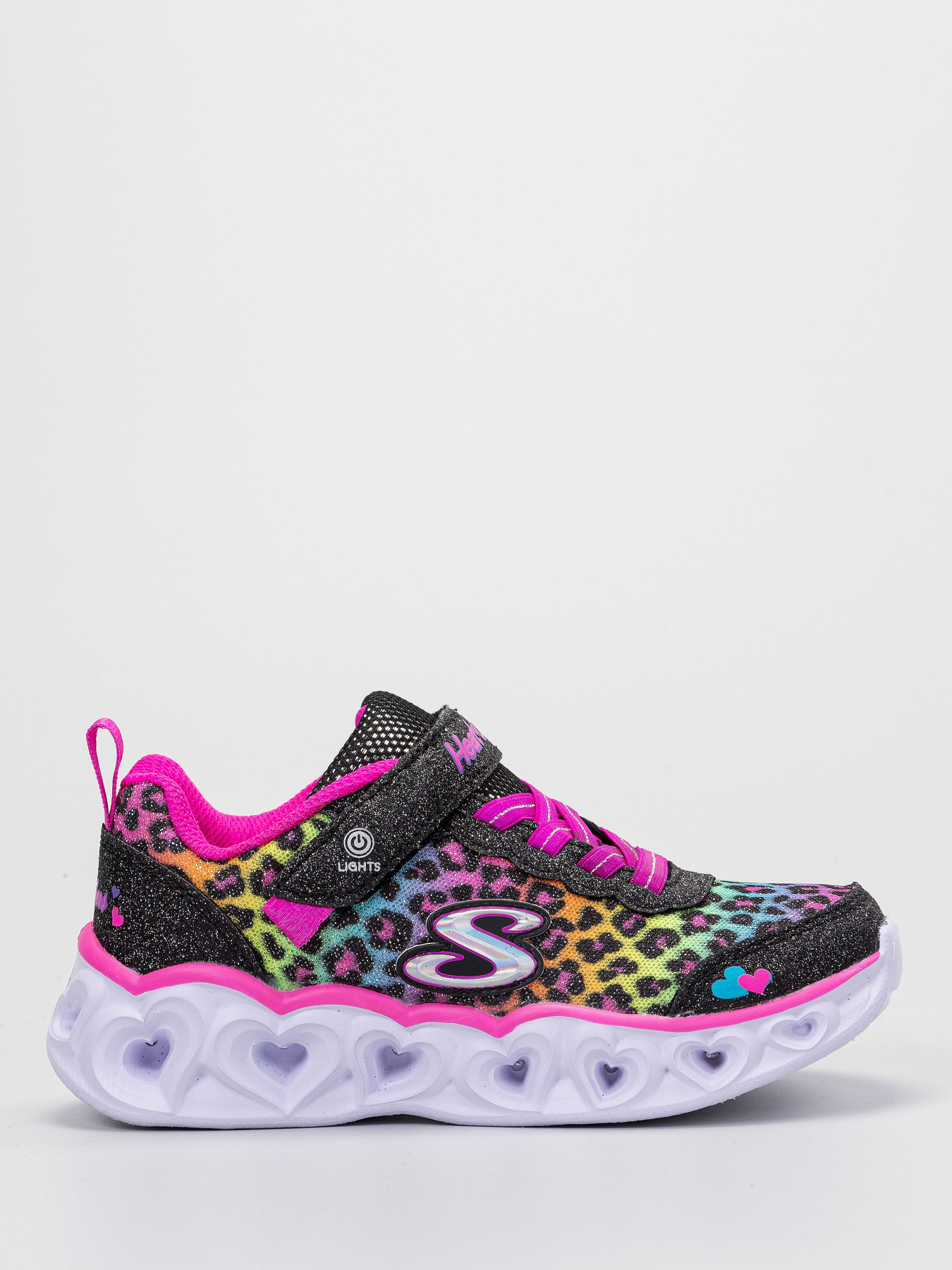 Кроссовки повседневные Skechers Heart Lights - Love Match модель 302145L BKMT Фото