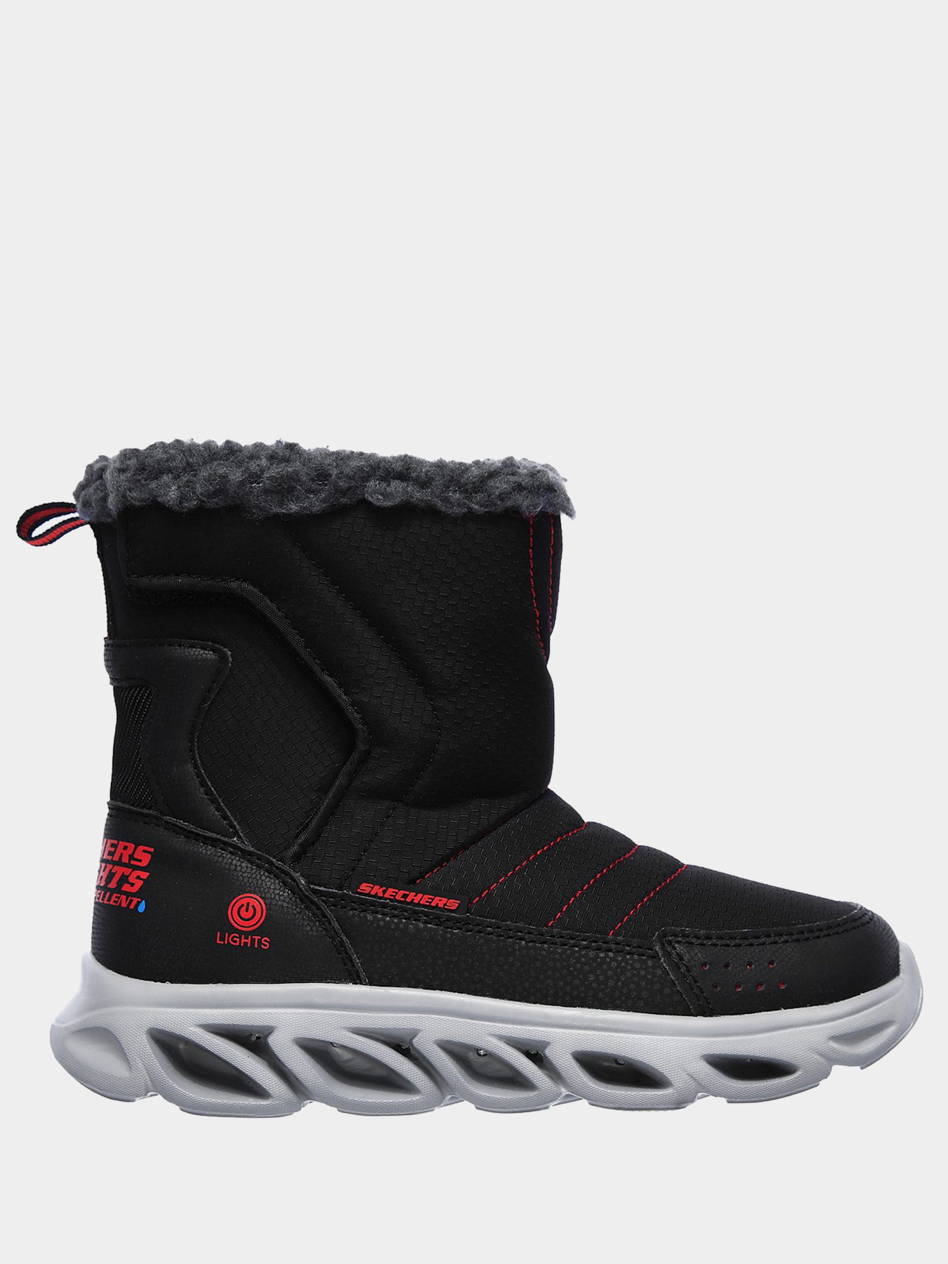 Сапоги дутики Skechers S Lights: Hypno-Flash 3.0 модель 90517N BKRD Фото