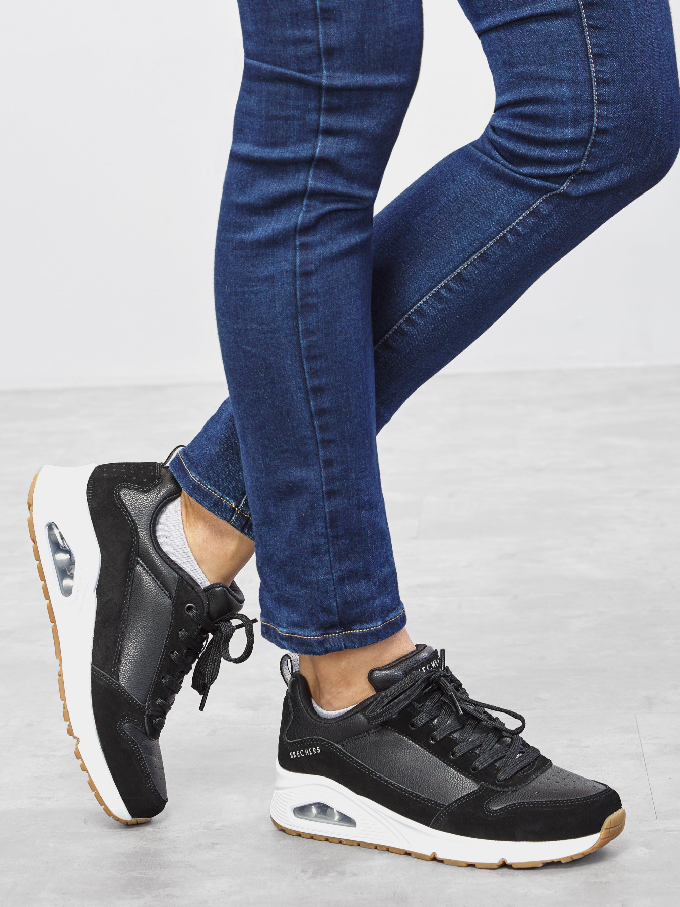 Кросівки повсякденні Skechers Street Uno - Solid Air модель 155132 BLK Фото