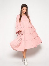 Платья ISSA Plus модель 10389_розовый Фото