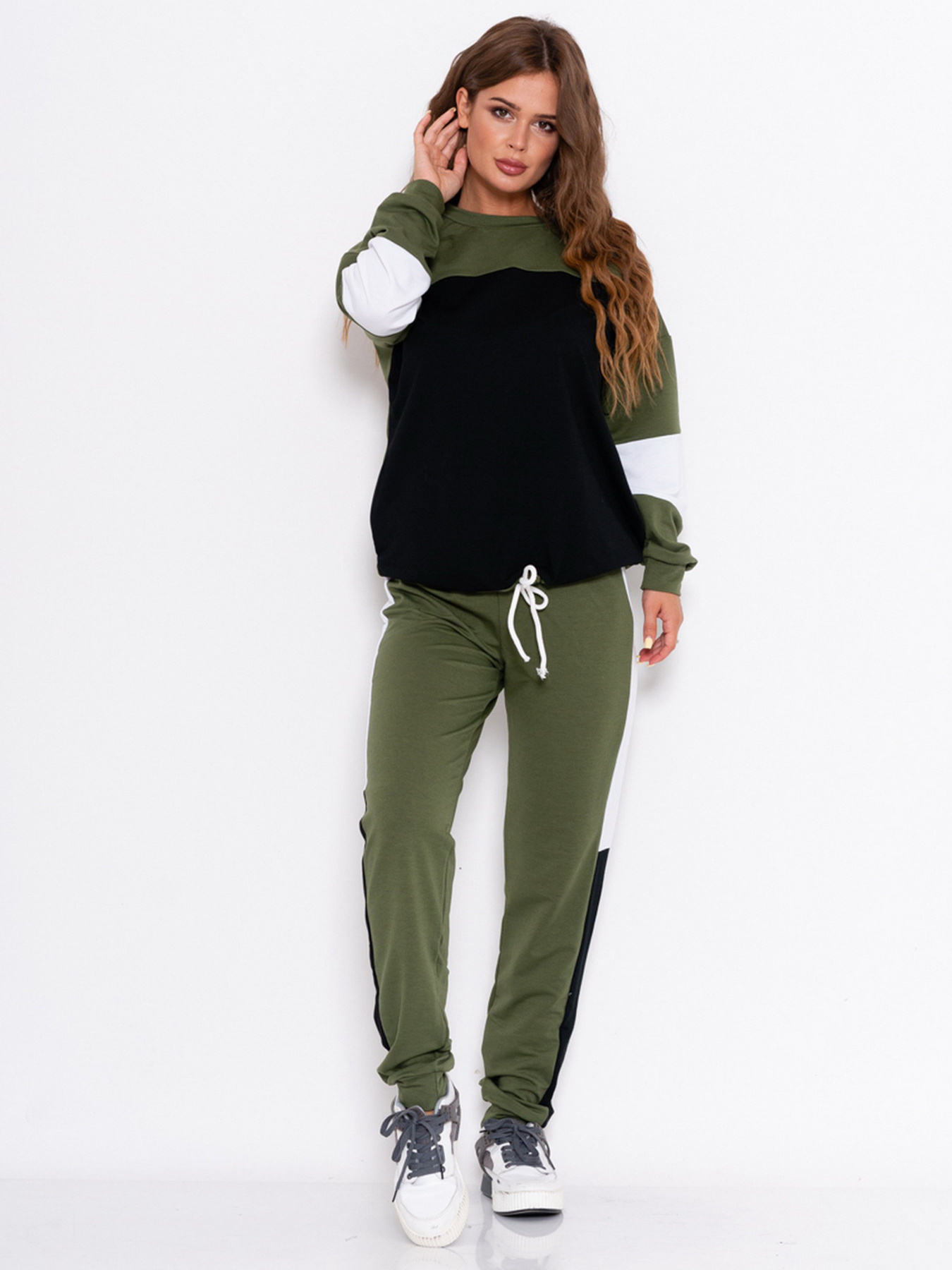 Спортивный костюм ISSA Plus модель 10996_хаки Фото