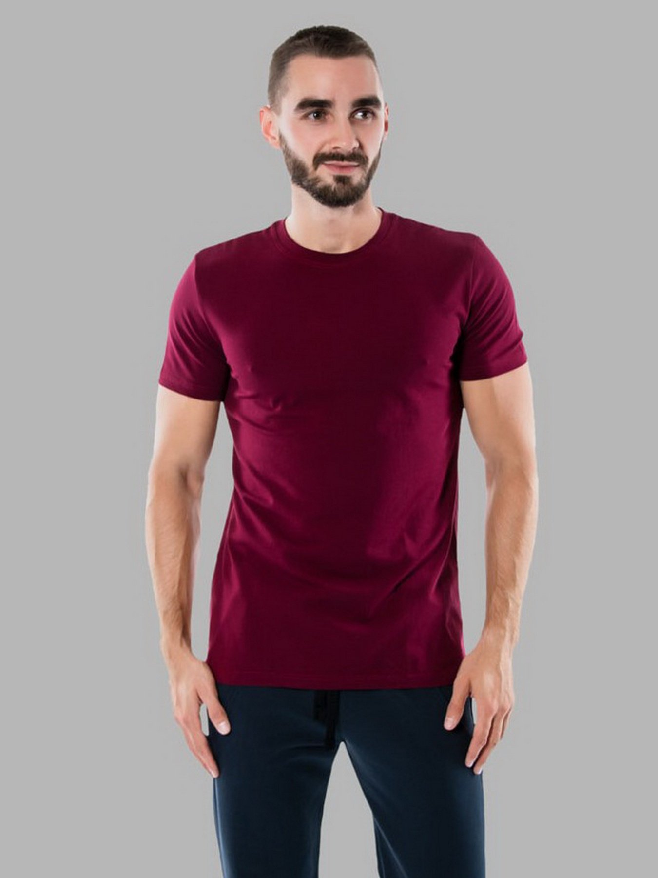 Футболки і поло Promin модель 1012-11 ВИННИЙ Фото