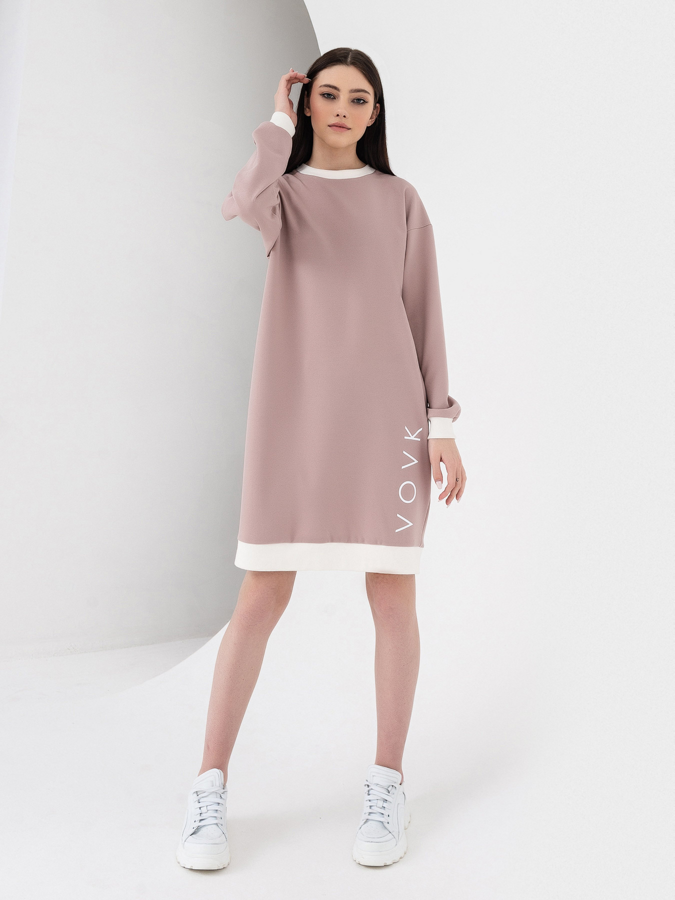 Платья VOVK модель 06589 фрезовий Фото