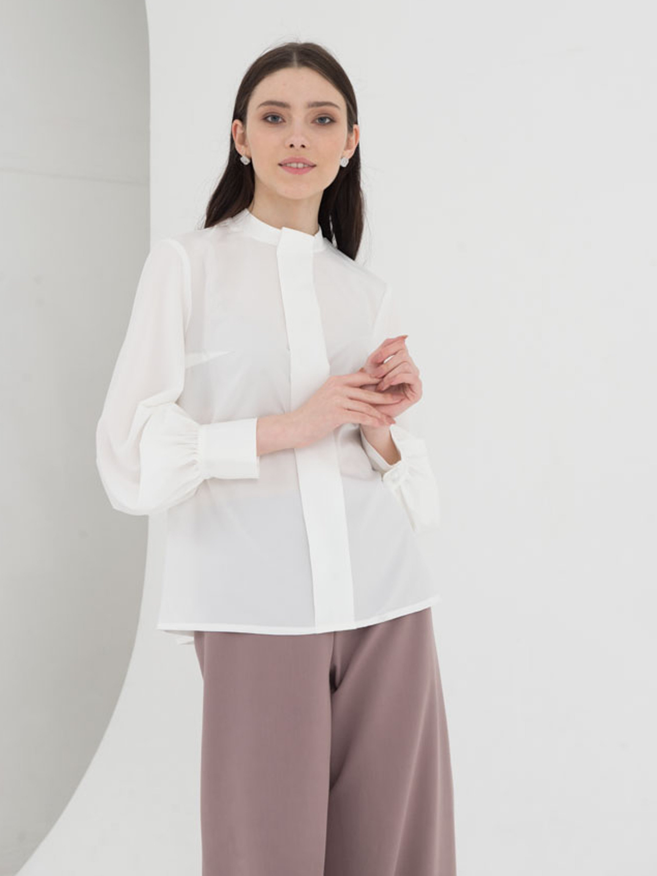 Блуза с длинным руквом VOVK модель 07524 молочний Фото