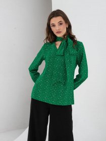 Блуза с длинным руквом VOVK модель 06391 горох Фото