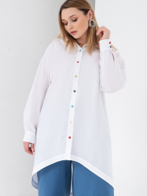 Блуза с длинным руквом VOVK модель 07591 білий Фото