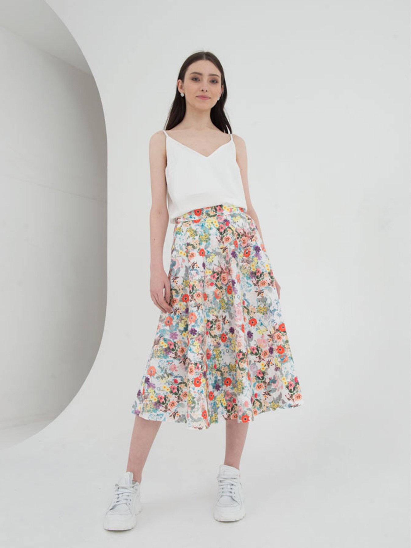 Юбки VOVK модель 07147 квіти Фото