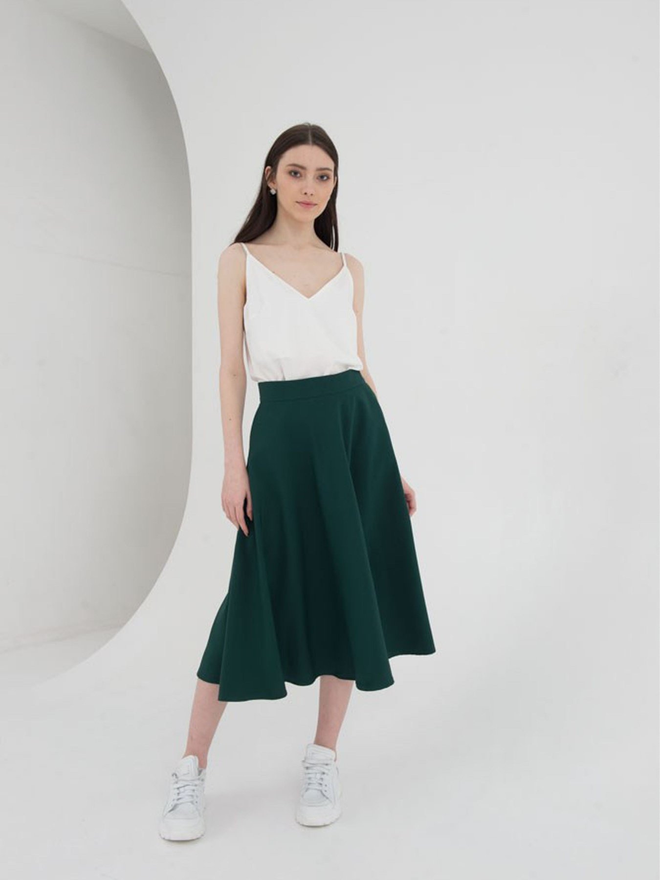 Юбки VOVK модель 08570 смарагдовий Фото