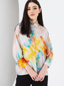 Блуза с длинным руквом VOVK модель 08119 акварель Фото