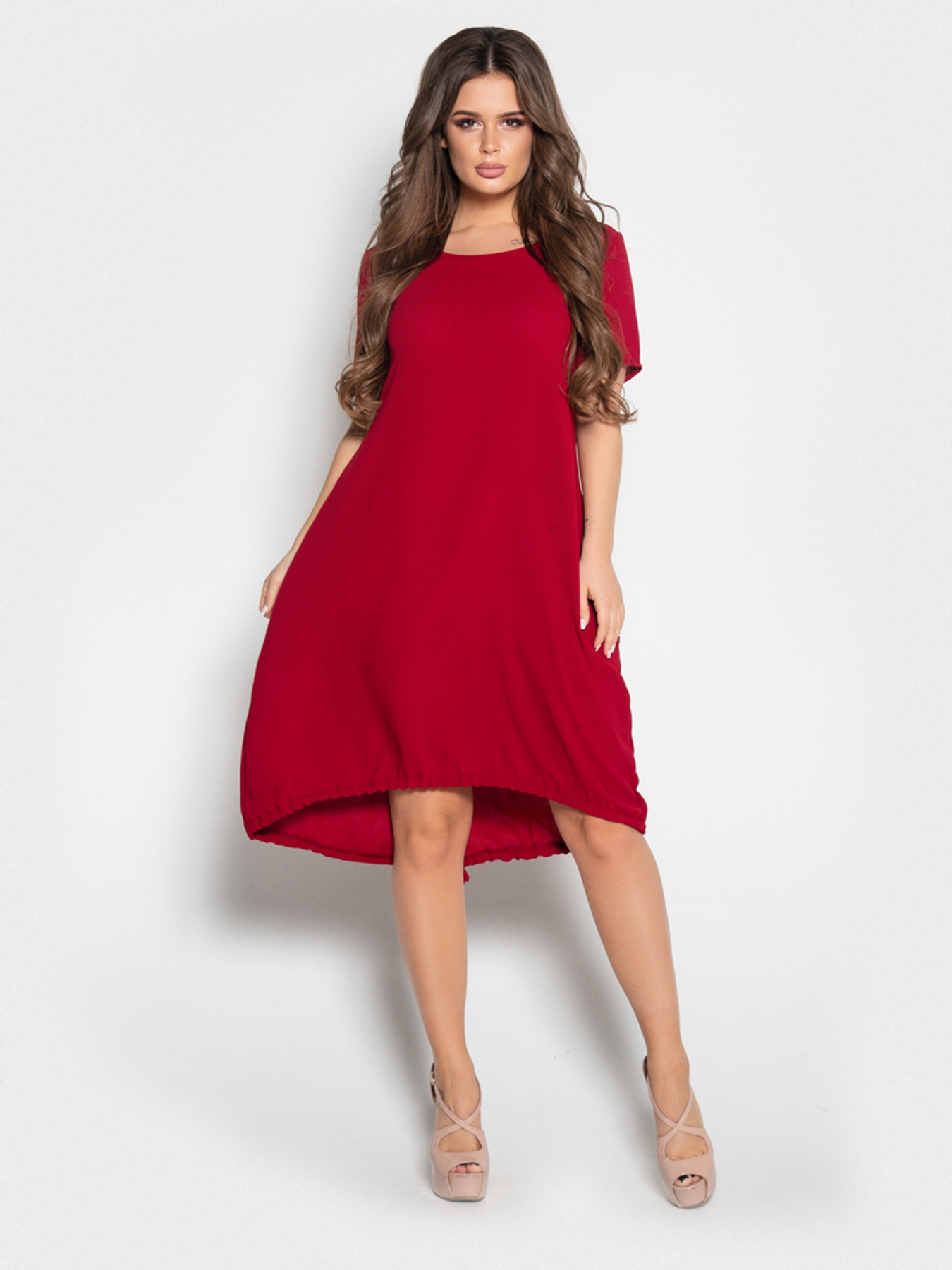 Сукні ISSA Plus модель 10497_бордовый Фото