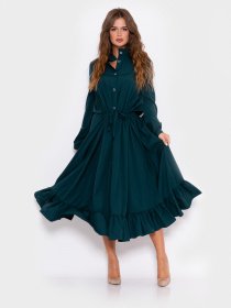 Платья ISSA Plus модель 10994_зеленый Фото