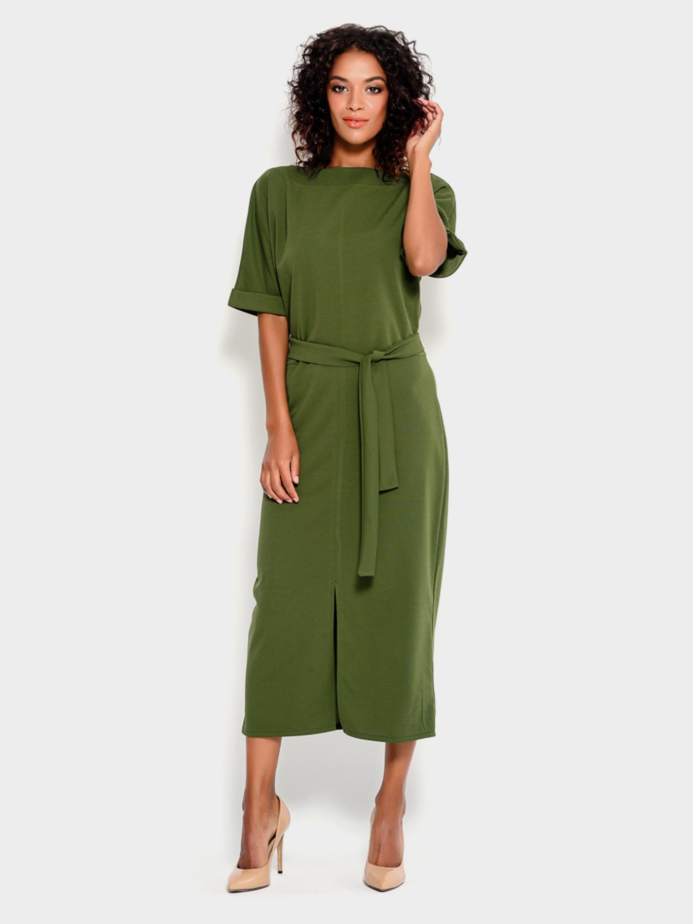 Сукні ISSA Plus модель 10177_хаки Фото