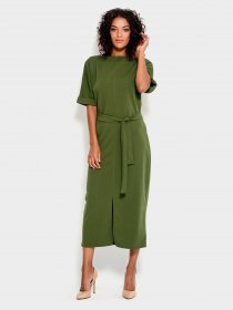 Платья ISSA Plus модель 10177_хаки Фото