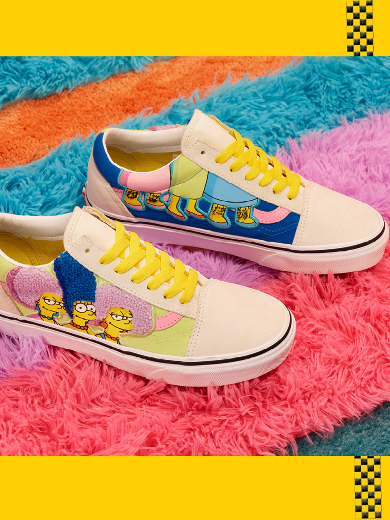 Кеды низкие Vans The Simpsons x Vans The Bouviers Old Skool модель VN0A4BV521M1 Фото