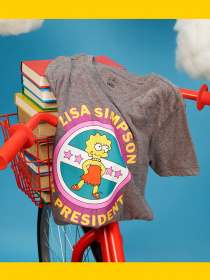 Футболки і поло Vans The Simpsons x Vans Lisa 4 Prez Tee модель VN0A4V4B17G1 Фото