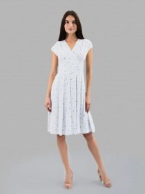 Сукні Promin модель 2050-74 БІЛИЙ /горох чорний Фото