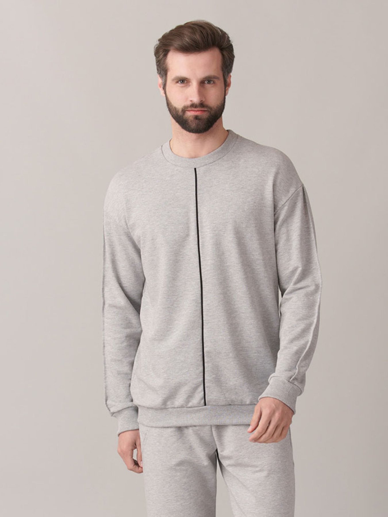 Світшот Promin модель 1020-16 Сірий меланж Фото