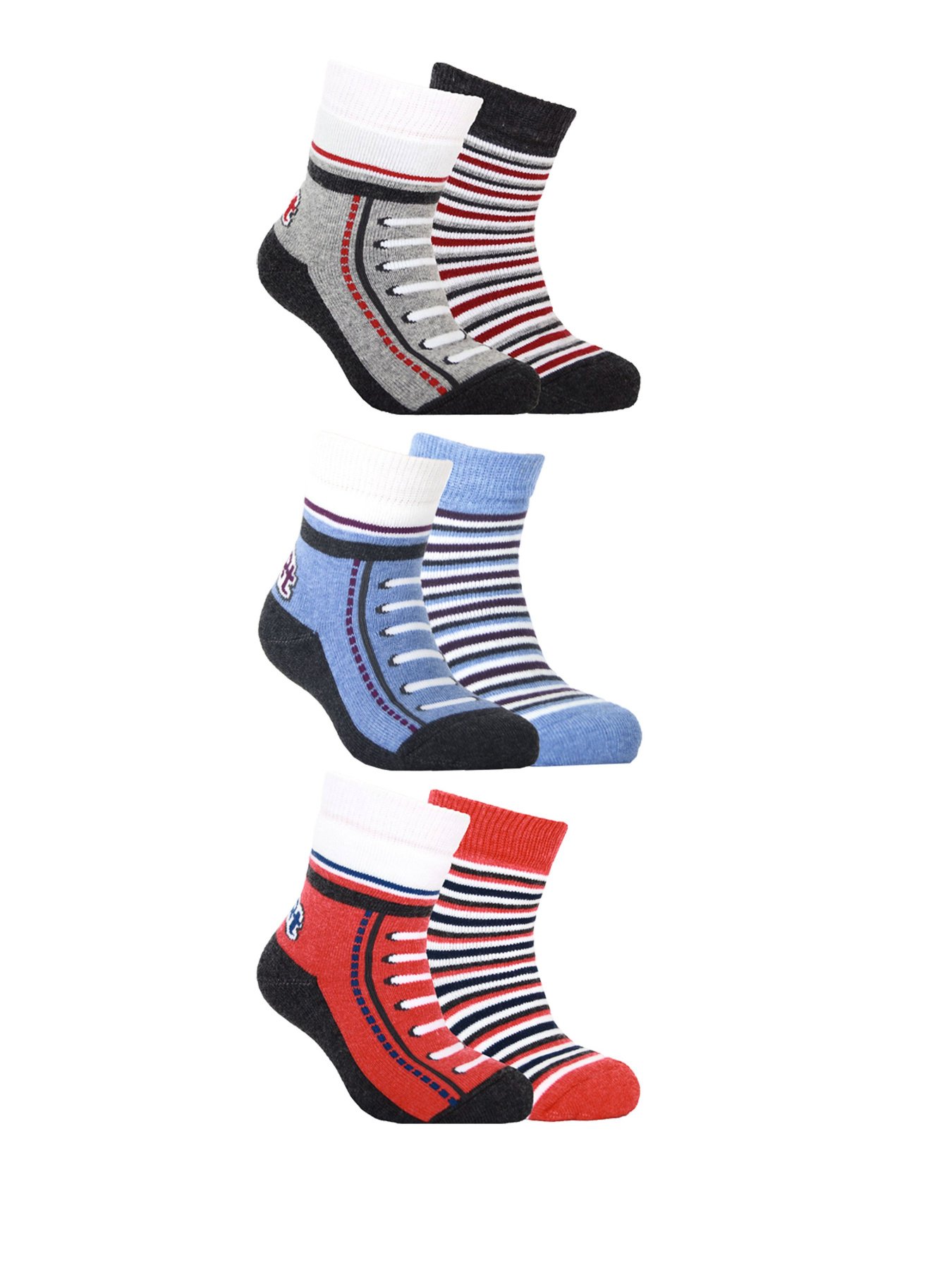 Набор носков Conte Kids модель 7С-93СП 704 білий-сірий Фото