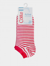 Шкарпетки та гольфи Conte Elegant модель 15С-46СП 073 білий-малиновий Фото