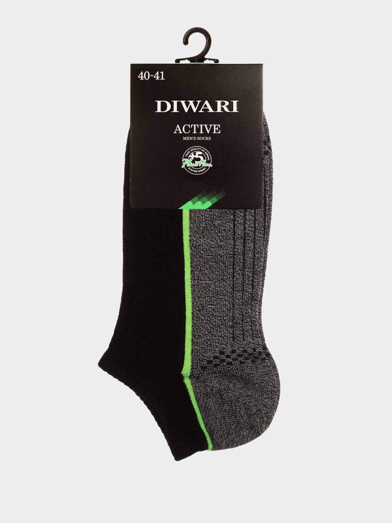 Шкарпетки та гольфи DiWaRi модель 15С-44СП 044 чорний-темн-сірий Фото