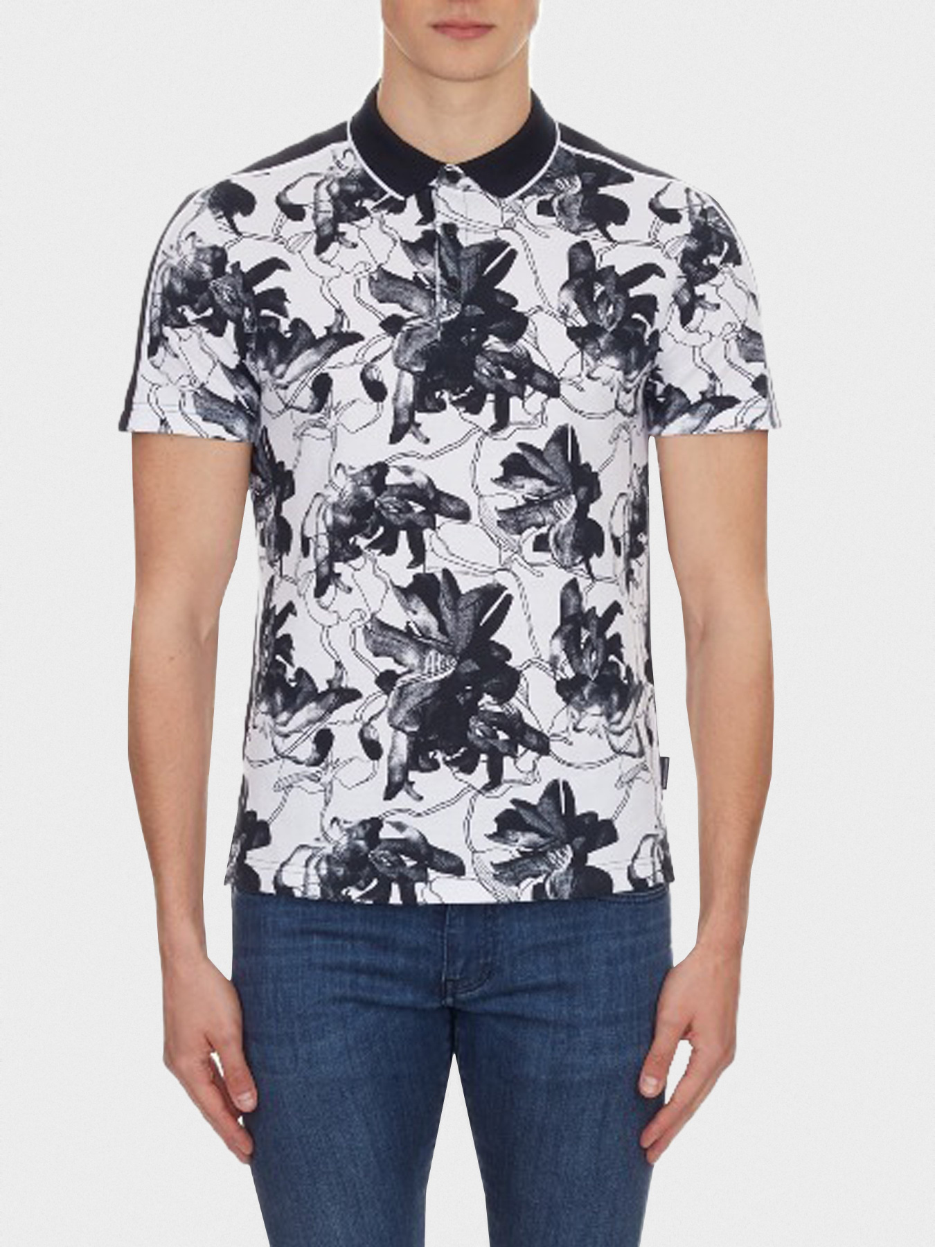 Поло с коротким рукавом Armani Exchange модель 3HZFGC-ZJM5Z-7180 Фото