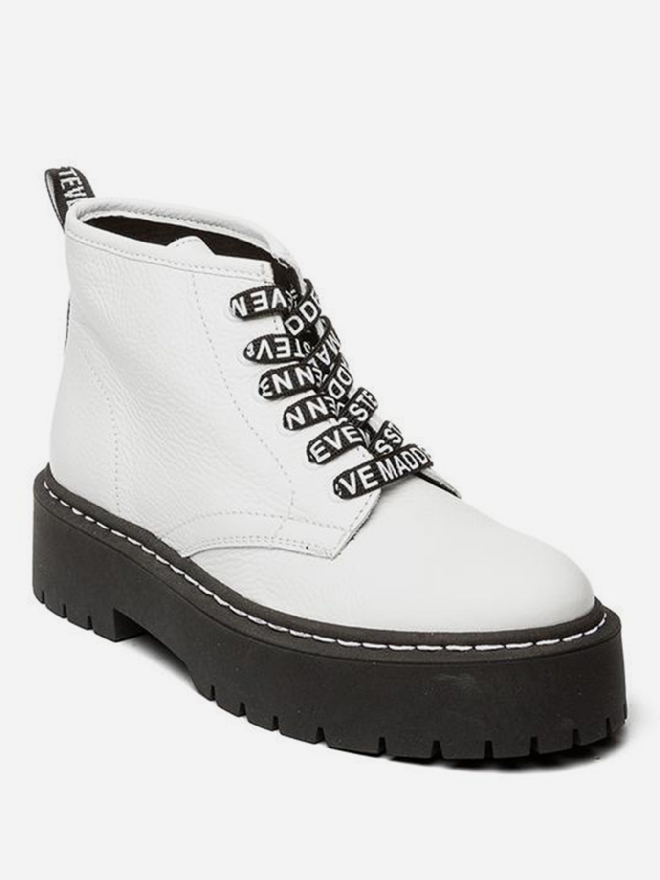 Ботинки Steve Madden модель SM11001214 WHITE LEATHER Ботинки Steve Madden модель SM11001214 WHITE LEATHER Фото
