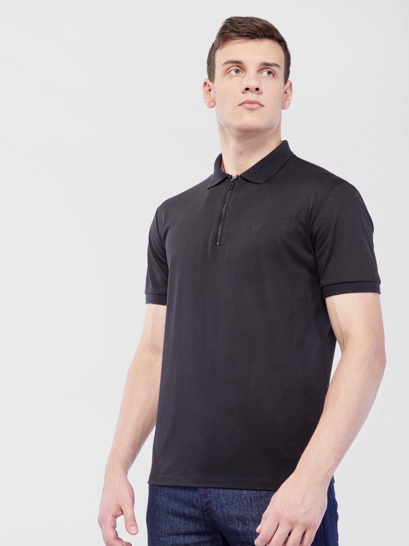 Поло с коротким рукавом Emporio Armani модель 6H1F68-1JRNZ-0999 Фото