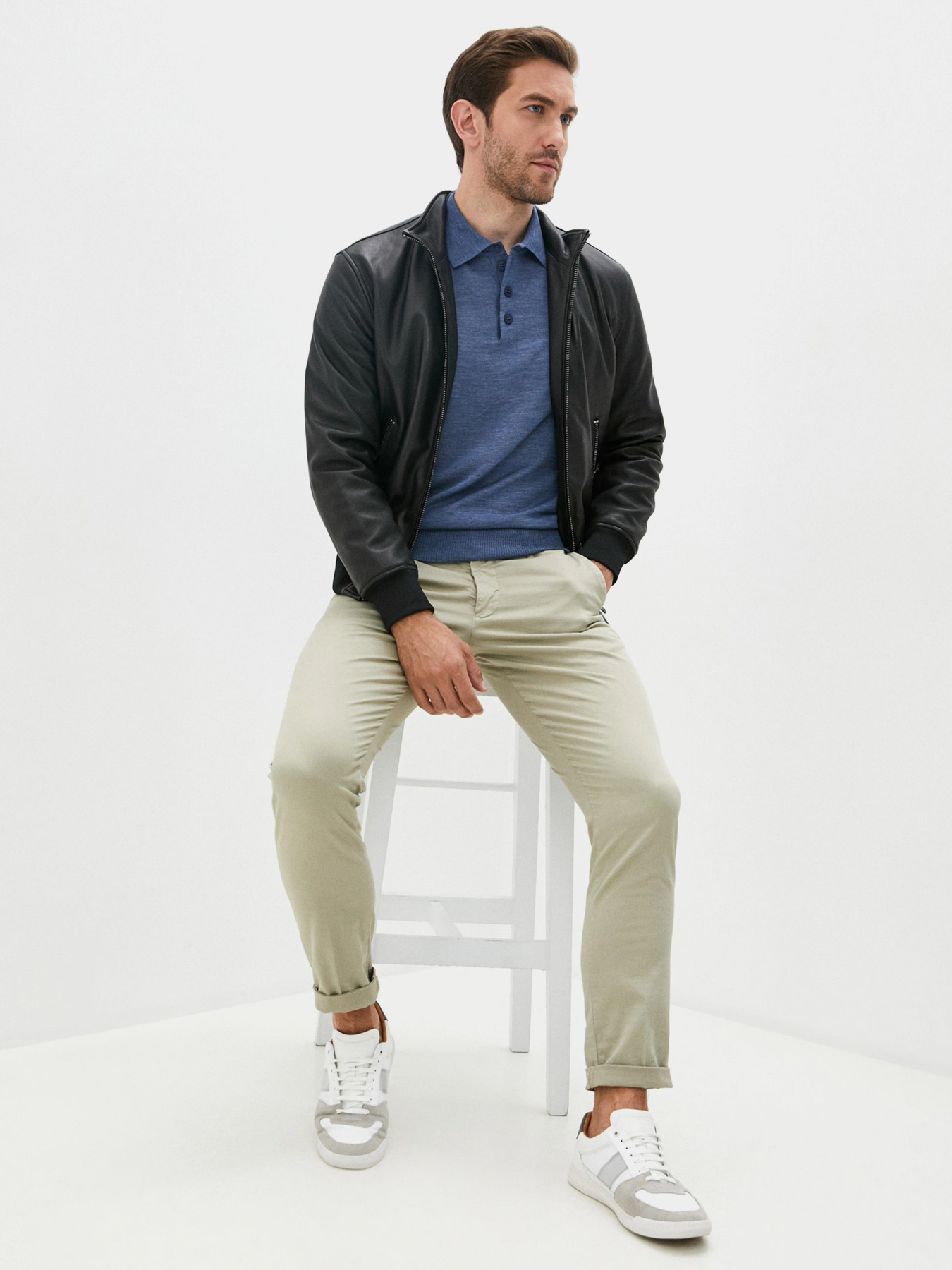 Куртка кожаная Emporio Armani модель 91B52P-91P52-999 Фото