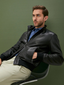 Куртка кожаная Emporio Armani модель 91B52P-91P52-999 Фото