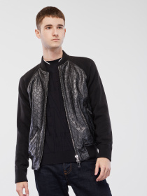 Куртка кожаная Emporio Armani модель 91B59P-91P59-999 Фото