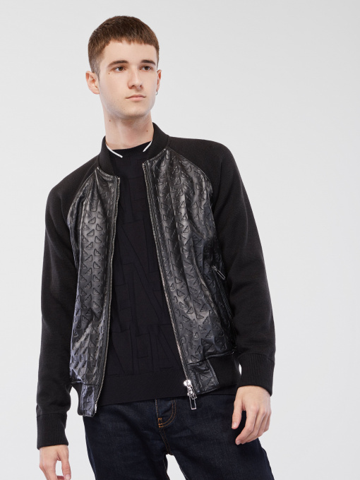 Куртка кожаная Emporio Armani модель 91B59P-91P59-999 Фото