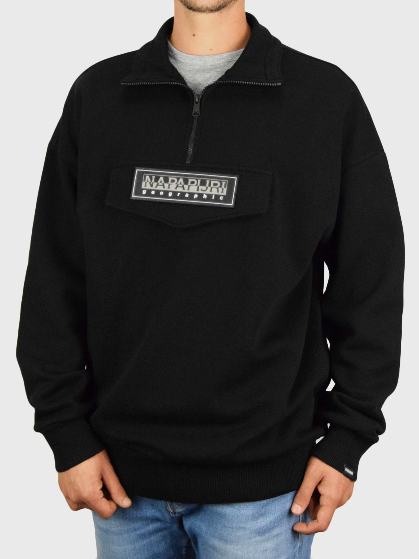 Свитшот Napapijri Zip Sweatshirt Patch модель NP0A4EIT0411 Фото