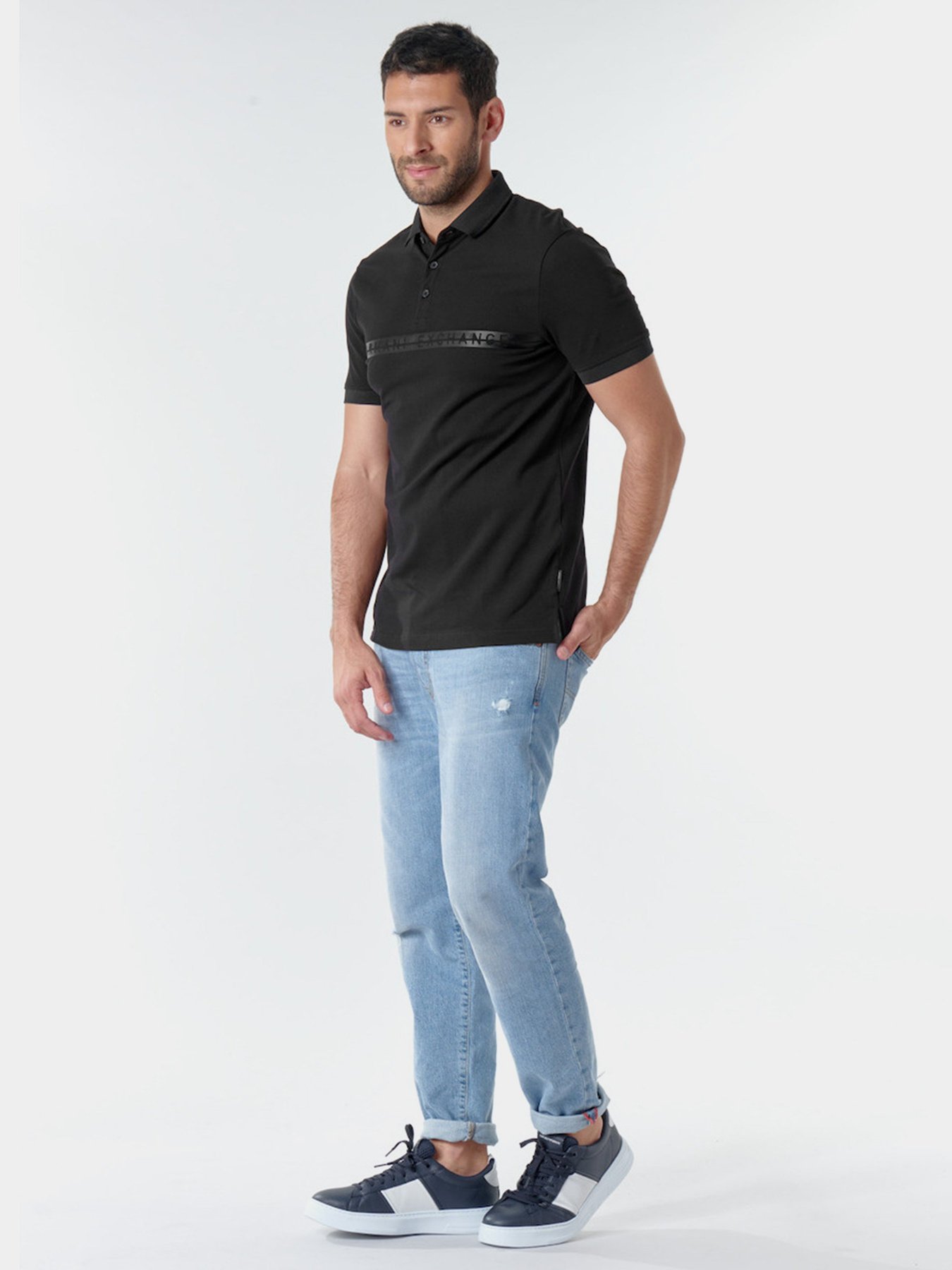 Поло с коротким рукавом Armani Exchange модель 6HZFGB-ZJ81Z-1200 Фото