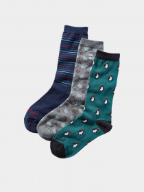 Набор носков Timberland 3-Pack Holiday модель TB0A1F6HAK1 Набор носков Timberland 3-Pack Holiday модель TB0A1F6HAK1 Фото