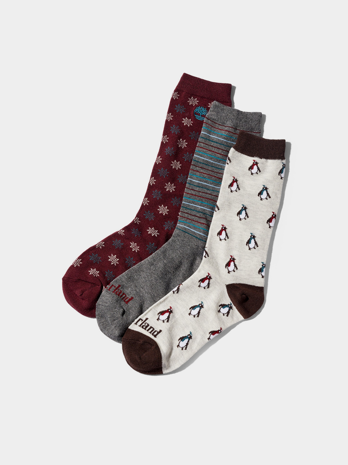 Набор носков Timberland 3-Pack Holiday модель TB0A1F6H280 Набор носков Timberland 3-Pack Holiday модель TB0A1F6H280 Фото