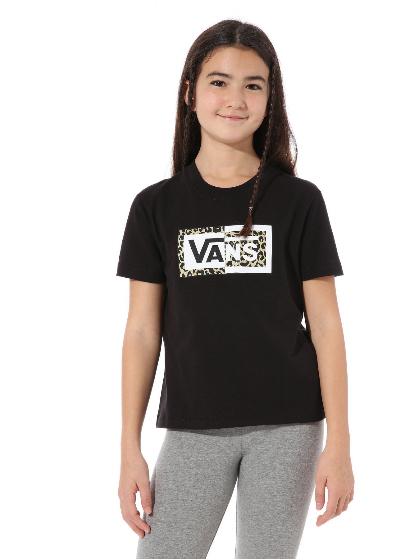 Футболки и поло Vans GR SPLIT LEOPARD модель VN0A4ULJBLK1 Фото