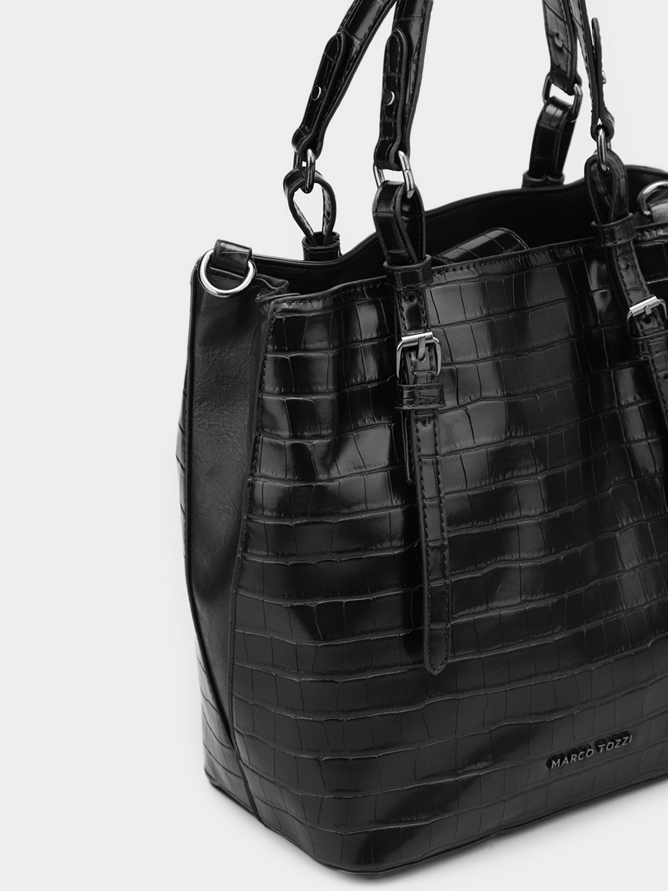 Сумка Marco Tozzi модель 2-2-61007-27 004 BLACK CROCO Фото