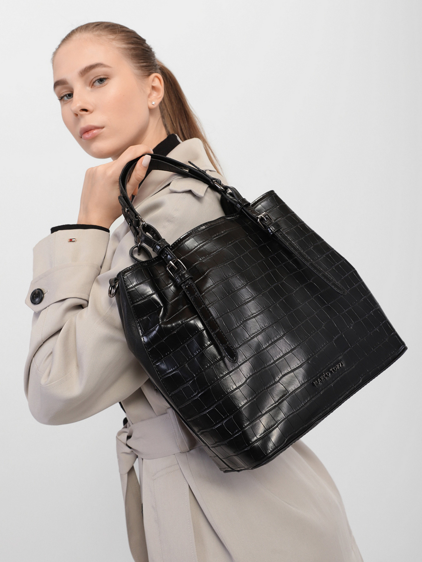 Сумка Marco Tozzi модель 2-2-61007-27 004 BLACK CROCO Фото