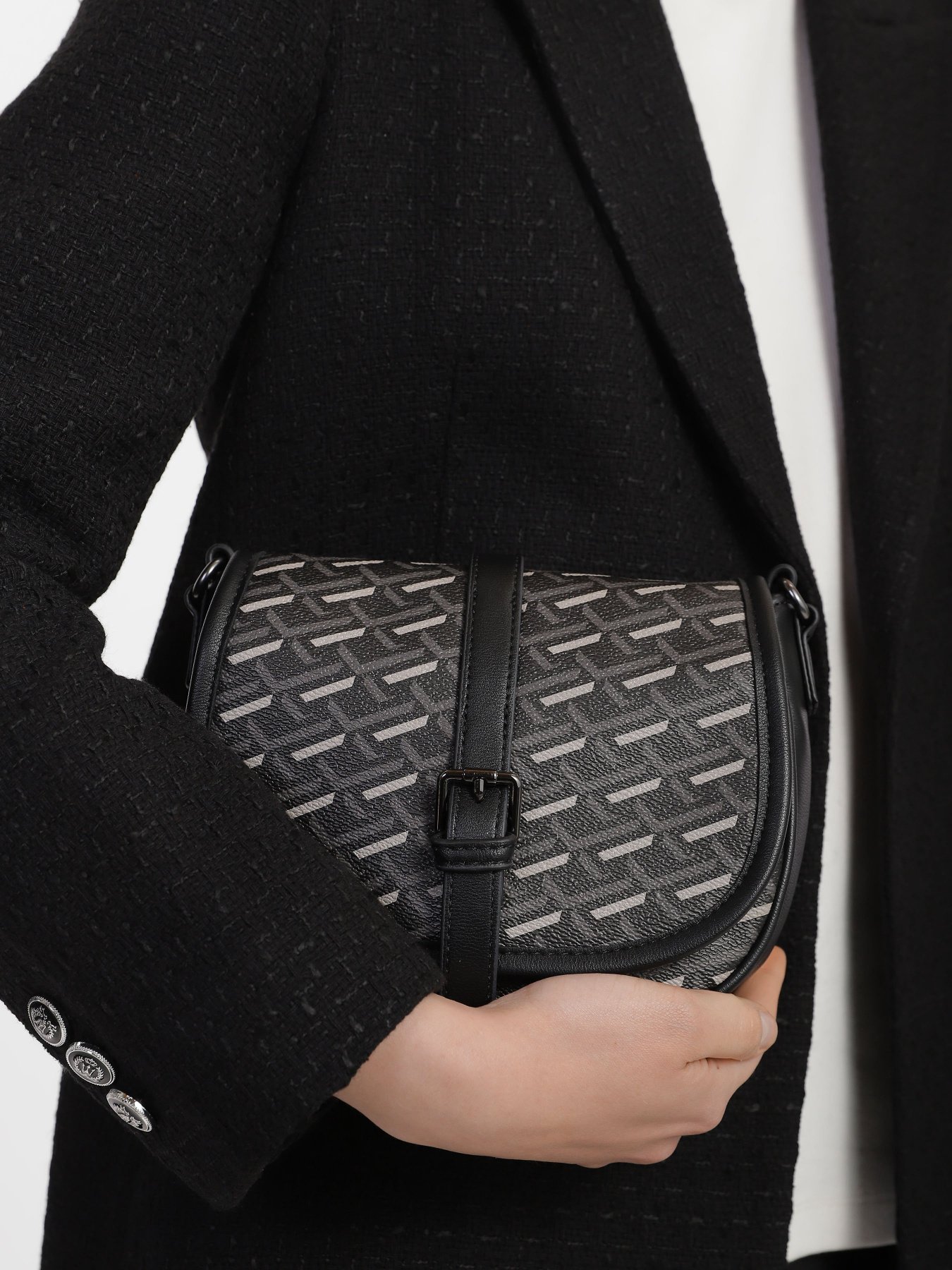 Крос-боді Marco Tozzi модель 2-2-61012-20 098 BLACK COMB Фото