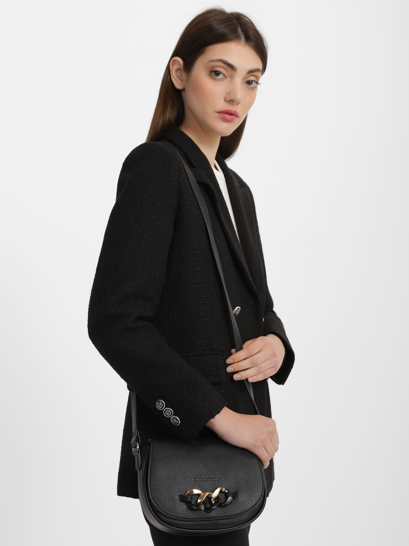 Кросс-боди Marco Tozzi модель 2-2-61031-20 085 BLACK/GOLD Фото